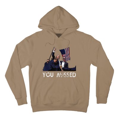 Donald Trump President Fist Pump You Missed 2024 Hoodie