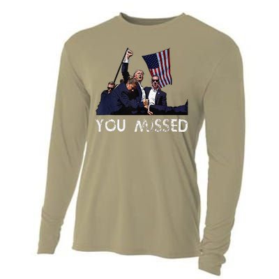 Donald Trump President Fist Pump You Missed 2024 Cooling Performance Long Sleeve Crew