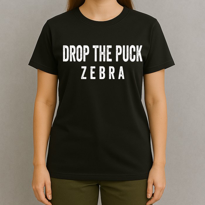 Drop The Puck Zebra T-Shirt
