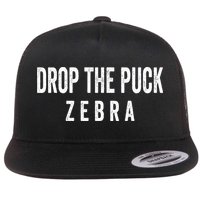 Drop The Puck Zebra Flat Bill Trucker Hat