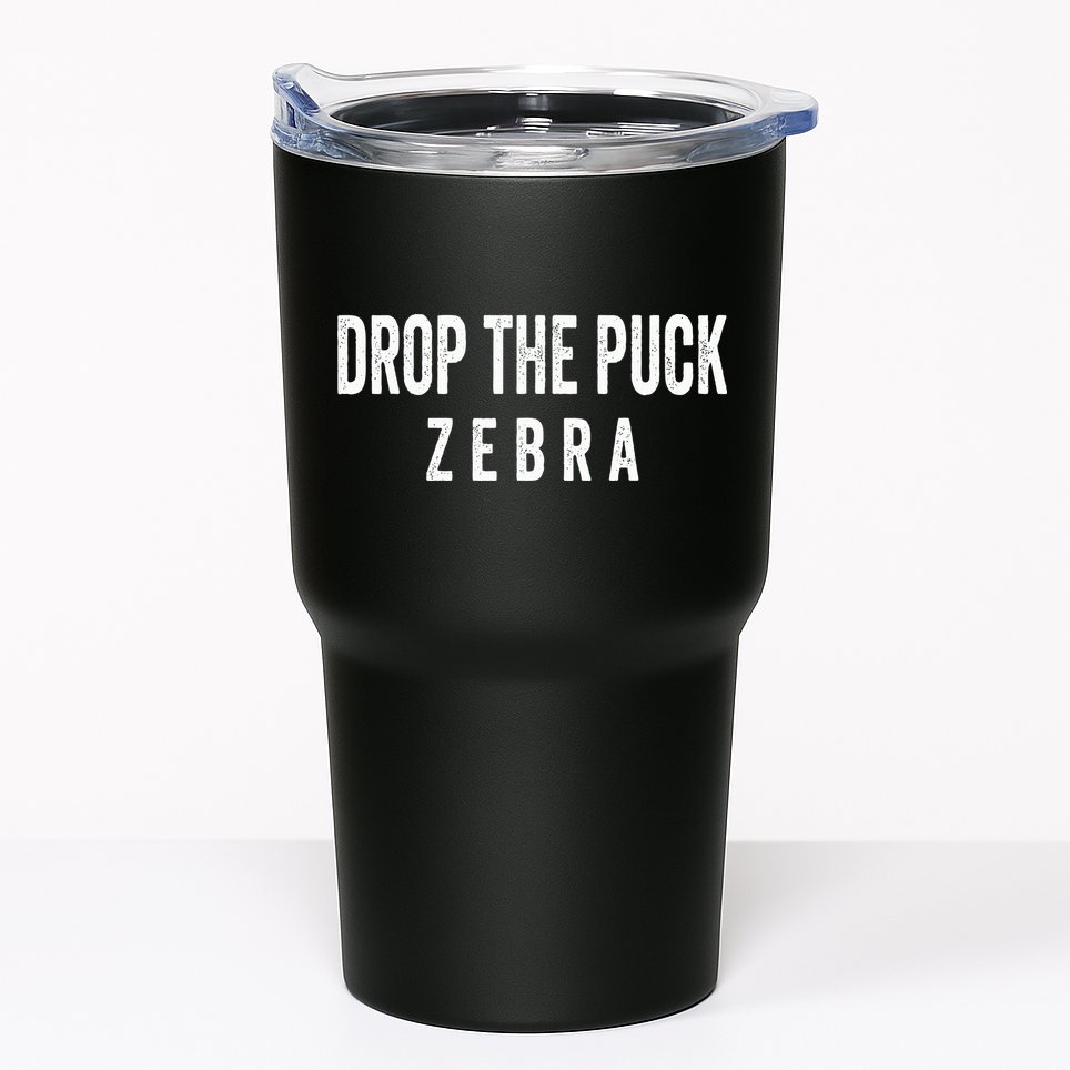 Drop The Puck Zebra Tumbler