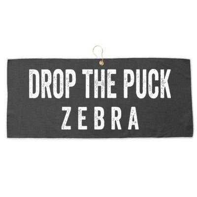 Drop The Puck Zebra Large Microfiber Waffle Golf Towel