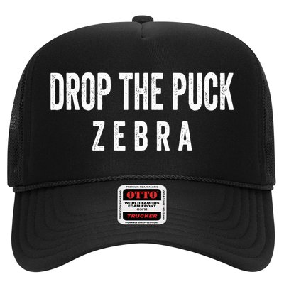 Drop The Puck Zebra Trucker Hat