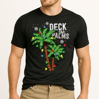 Deck The Palms Tropical Hawaii Christmas Palm Tree Lights Cooling Performance Crew T-Shirt