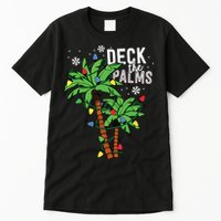 Deck The Palms Tropical Hawaii Christmas Palm Tree Lights Tall T-Shirt