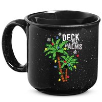 Deck The Palms Tropical Hawaii Christmas Palm Tree Lights 15oz Campfire Ceramic Mug