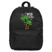 Deck The Palms Tropical Hawaii Christmas Palm Tree Lights 16 in Basic Backpack