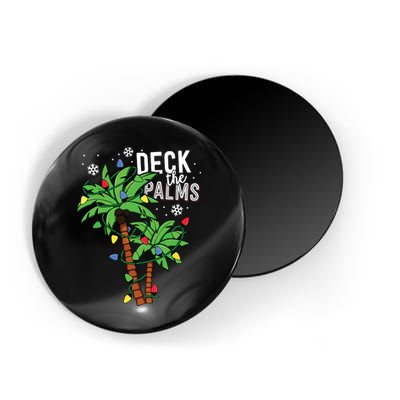 Deck The Palms Tropical Hawaii Christmas Palm Tree Lights Magnet