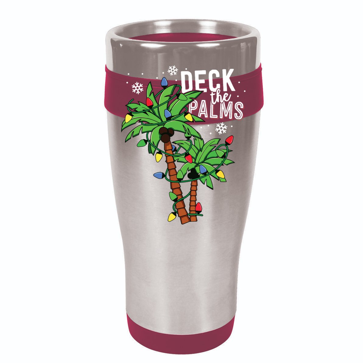 Deck The Palms Tropical Hawaii Christmas Palm Tree Lights Cooling Performance Long Sleeve Crew