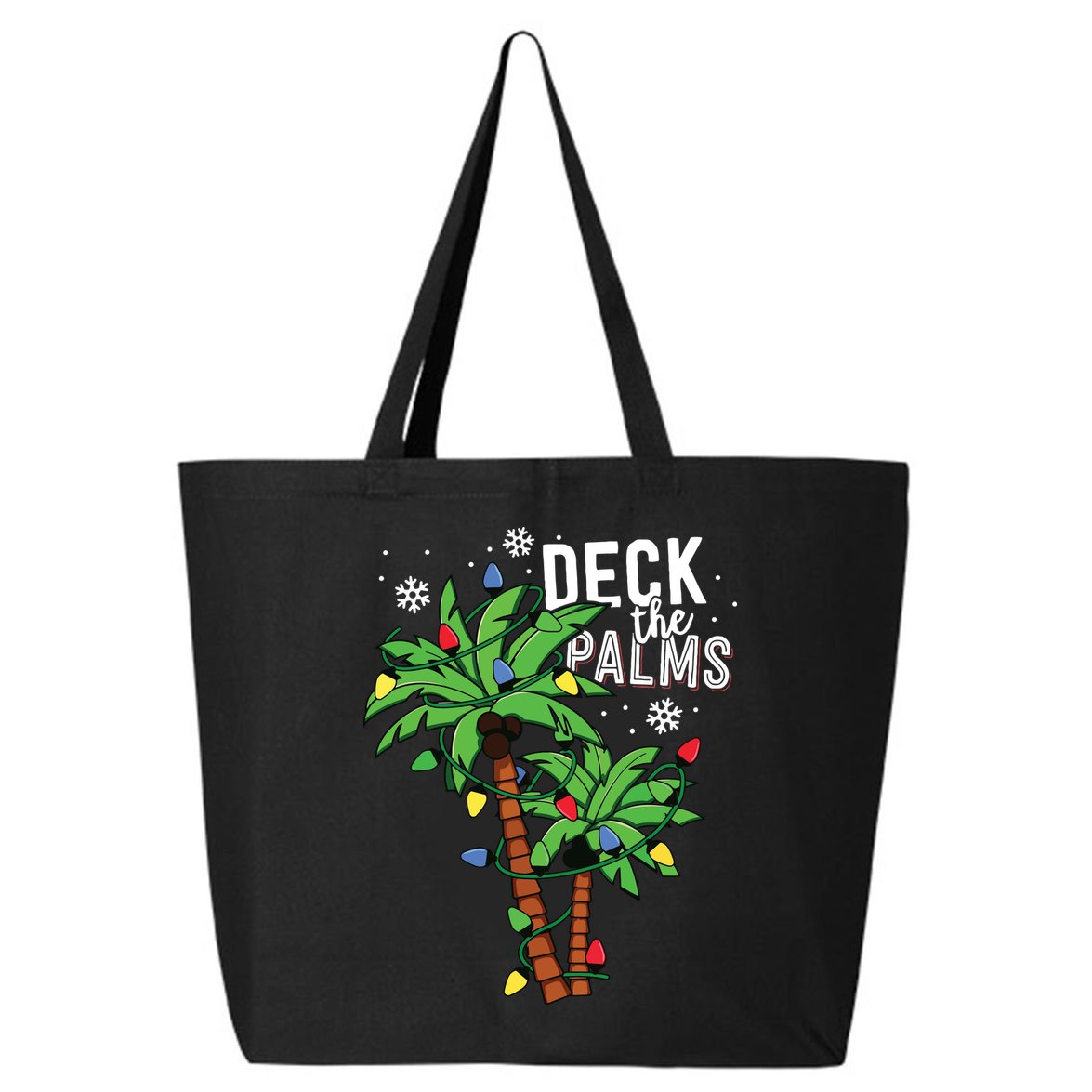 Deck The Palms Tropical Hawaii Christmas Palm Tree Lights 25L Jumbo Tote