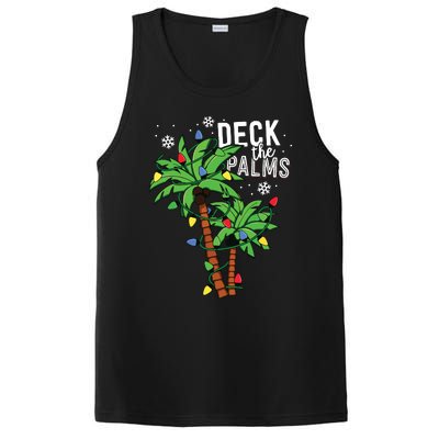 Deck The Palms Tropical Hawaii Christmas Palm Tree Lights PosiCharge Competitor Tank