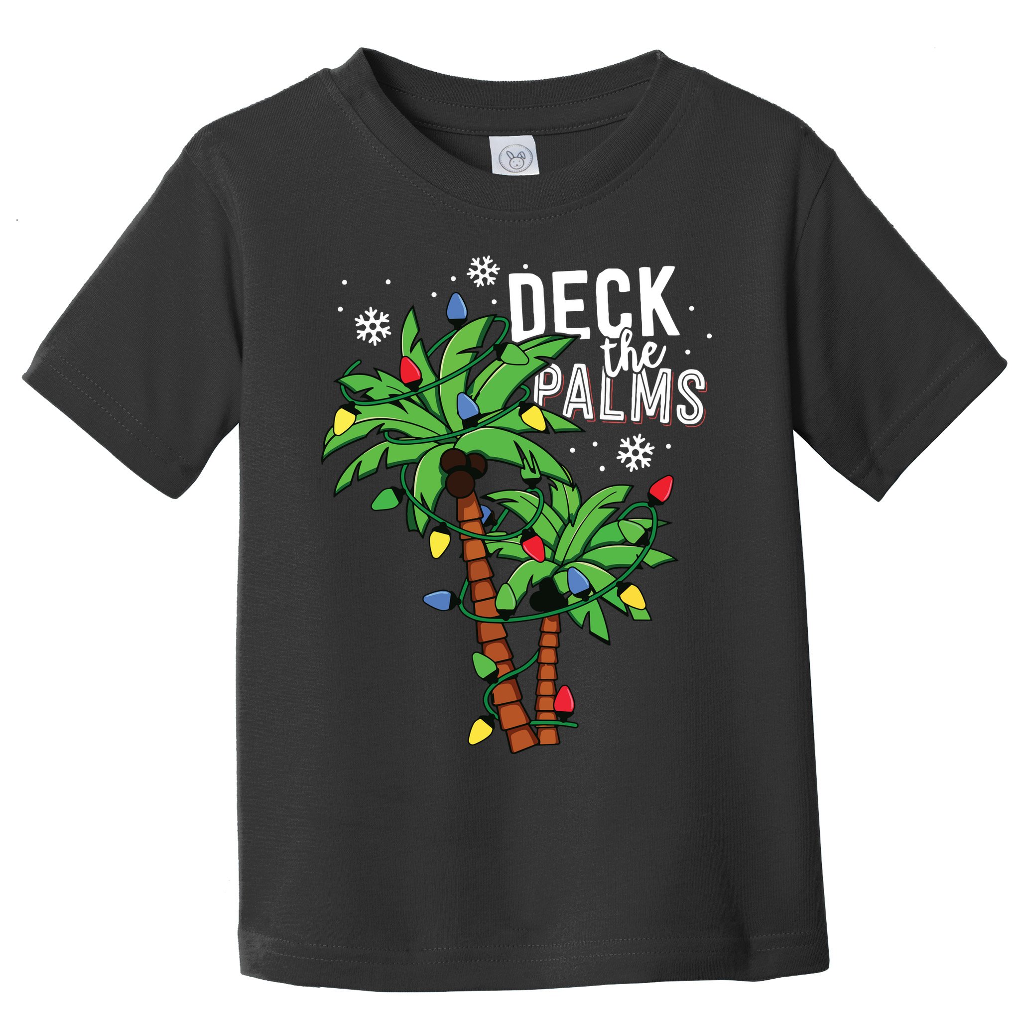 Deck The Palms Tropical Hawaii Christmas Palm Tree Lights Toddler T-Shirt