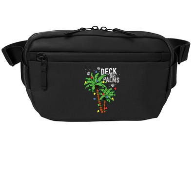 Deck The Palms Tropical Hawaii Christmas Palm Tree Lights Crossbody Pack