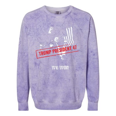 Donald Trump President 2024 Colorblast Crewneck Sweatshirt