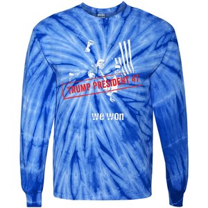 Donald Trump President 2024 Tie-Dye Long Sleeve Shirt