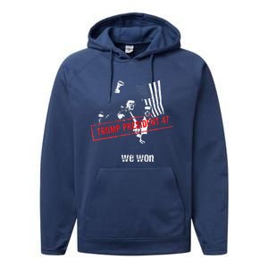 Donald Trump President 2024 Performance Fleece Hoodie