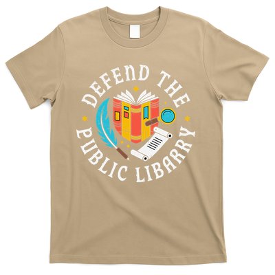 Defend The Public Library Book Reading Librarian Lover T-Shirt