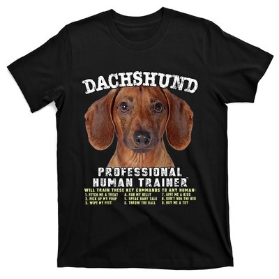 Dachshund Tan Professional Human Trainer T-Shirt