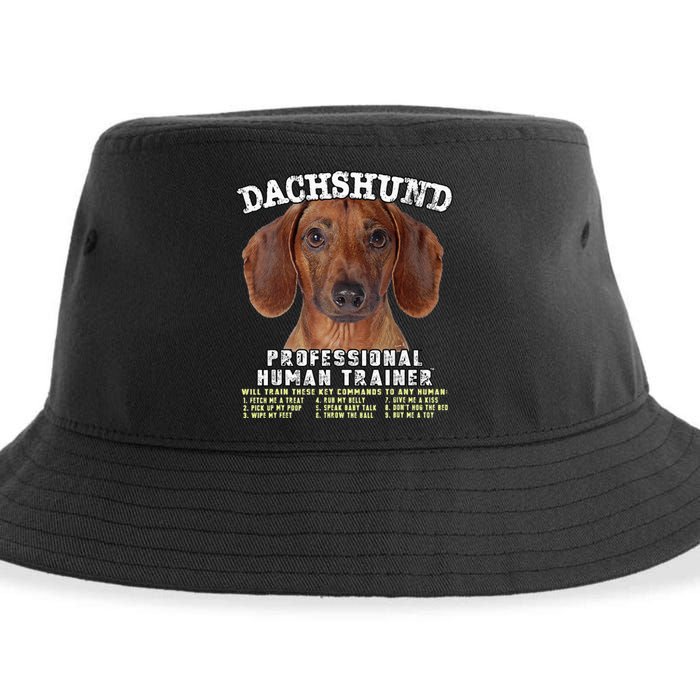 Dachshund Tan Professional Human Trainer Sustainable Bucket Hat