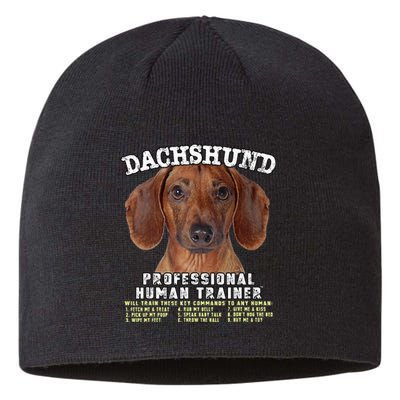 Dachshund Tan Professional Human Trainer Sustainable Beanie