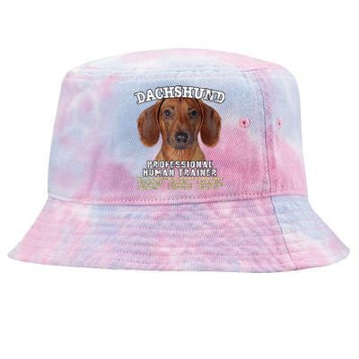 Dachshund Tan Professional Human Trainer Tie-Dyed Bucket Hat