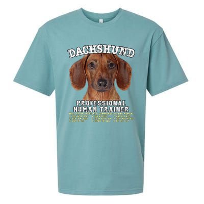 Dachshund Tan Professional Human Trainer Sueded Cloud Jersey T-Shirt