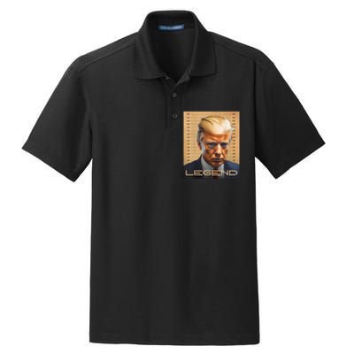 Donald Trump President Legendary Mugshot Trump Legend Dry Zone Grid Polo