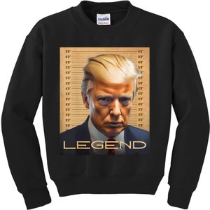 Donald Trump President Legendary Mugshot Trump Legend Kids Sweatshirt