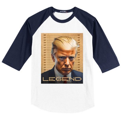 Donald Trump President Legendary Mugshot Trump Legend Baseball Sleeve Shirt