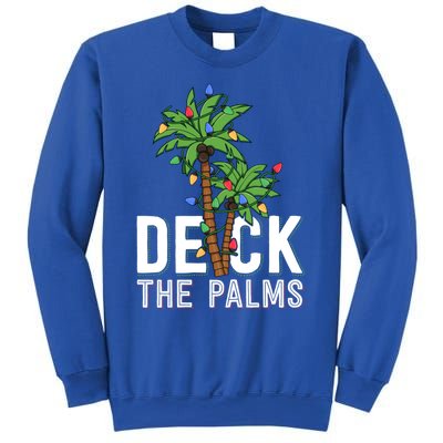 Deck The Palm Tree Lights Tropical Hawaii Family Christmas Cute Gift Sweatshirt