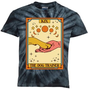 Dog Training Positive Reinforcement Dog Trainer Tarot Card Kids Tie-Dye T-Shirt