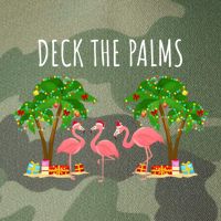 Deck The Palms Christmas Flamingo Bird Design With Trees Gift Legacy Tie Dye Trucker Hat