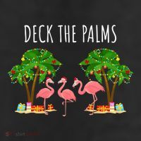 Deck The Palms Christmas Flamingo Bird Design With Trees Gift Cool Comfort Performance Bucket Hat
