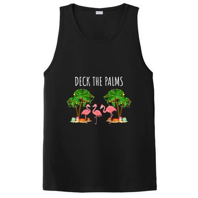 Deck The Palms Christmas Flamingo Bird Design With Trees Gift PosiCharge Competitor Tank