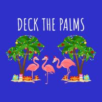Deck The Palms Christmas Flamingo Bird Design With Trees Gift 16 in Basic Backpack