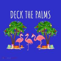 Deck The Palms Christmas Flamingo Bird Design With Trees Gift Baby Bodysuit