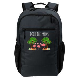 Deck The Palms Christmas Flamingo Bird Design With Trees Gift Daily Commute Backpack