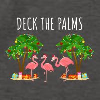 Deck The Palms Christmas Flamingo Bird Design With Trees Gift Vector Backpack