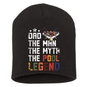 Dad The Pool Billiards Legend Gift For Father's Day Short Acrylic Beanie