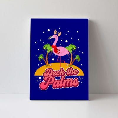 Deck The Palms Christmas Flamingo Gift Canvas