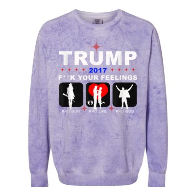 Donald Trump Patriotic, Pro Gun Right God Life Colorblast Crewneck Sweatshirt