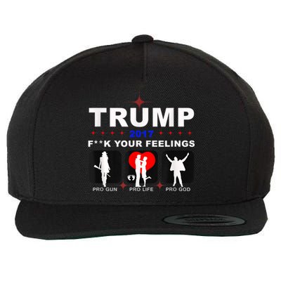 Donald Trump Patriotic, Pro Gun Right God Life Wool Snapback Cap