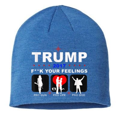 Donald Trump Patriotic, Pro Gun Right God Life Sustainable Beanie