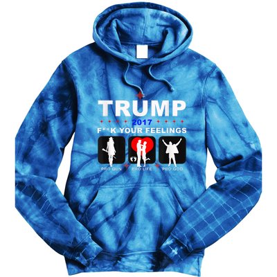 Donald Trump Patriotic, Pro Gun Right God Life Tie Dye Hoodie