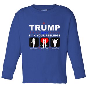 Donald Trump Patriotic, Pro Gun Right God Life Toddler Long Sleeve Shirt