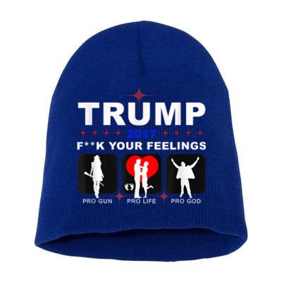 Donald Trump Patriotic, Pro Gun Right God Life Short Acrylic Beanie