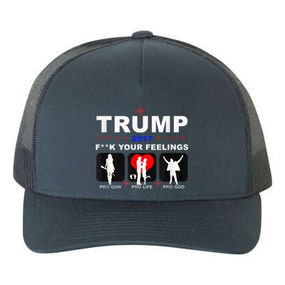 Donald Trump Patriotic, Pro Gun Right God Life Yupoong Adult 5-Panel Trucker Hat