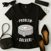 Duct Tape Problem Solver Women's V-Neck T-Shirt