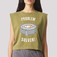Duct Tape Problem Solver Garment-Dyed Women's Muscle Tee
