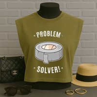 Duct Tape Problem Solver Garment-Dyed Women's Muscle Tee